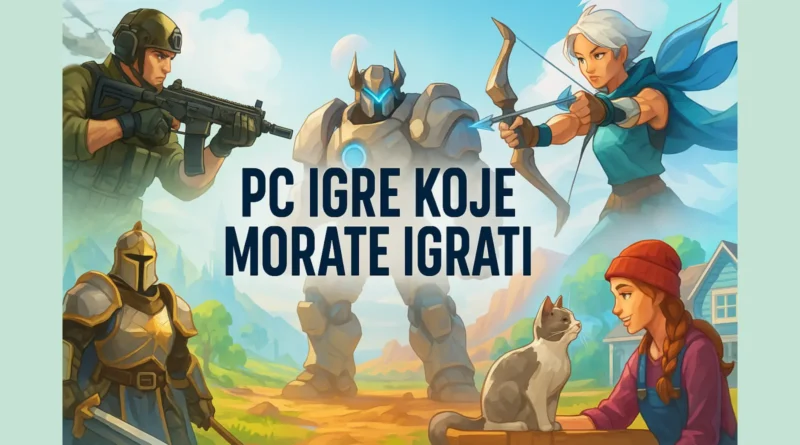 Najbolje Besplatne PC Igre koje Morate Igrati u 2025. Ilustracija PC igara koje morate igrati u 2025. godini – akcija, MMO, simulacije i više