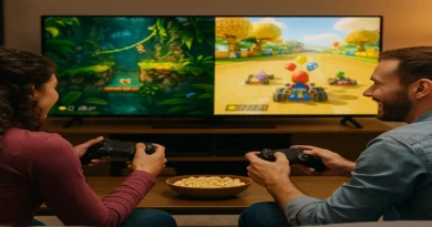 Par igra lokalni co-op na podeljenom ekranu u dnevnoj sobi – zabava uz video igre za dvoje