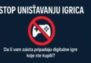 Naslovna slika za sajt igrice.techfokus.rs sa retro i modernim gejming elementima zaustavite ubijanje igrica