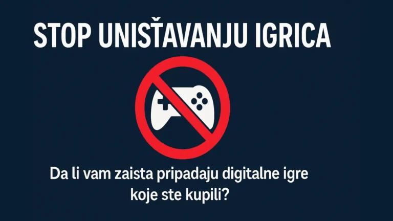 Naslovna slika za sajt igrice.techfokus.rs sa retro i modernim gejming elementima zaustavite ubijanje igrica