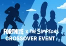 Fortnite x The Simpsons crossover event – siluete likova u plavom digitalnom pejzažu